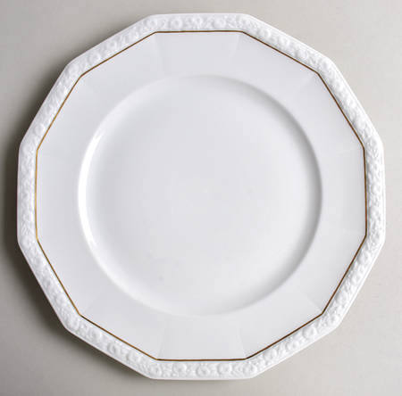 Gold Band (Maria, Thin Gold Band) 12" Chop Plate (Round Platter)
