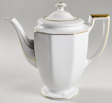 Gold Band (Maria, Thin Gold Band) Small Coffee Pot & Lid