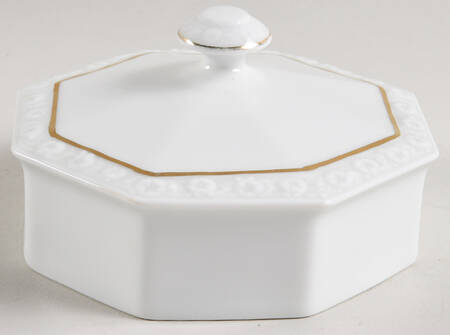 Gold Band (Maria, Thin Gold Band) Lid for Round Butter