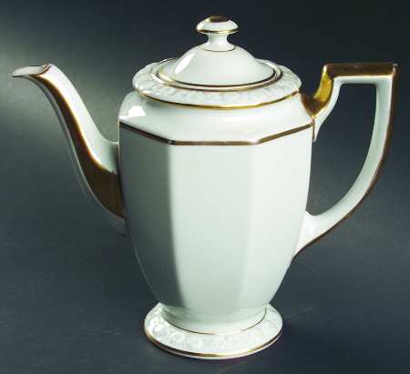 Gold Band (Maria, Thin Gold Band) Coffee Pot & Lid