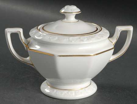 Gold Band (Maria, Thin Gold Band) Sugar Bowl & Lid