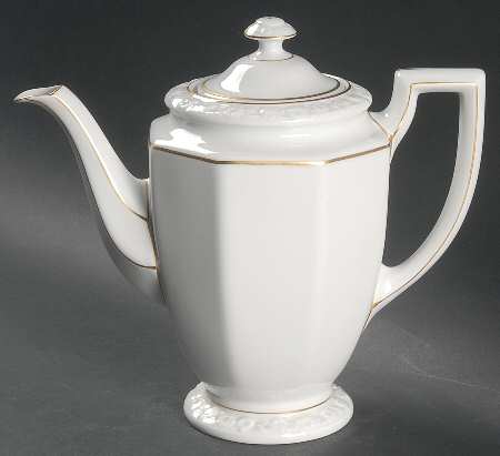 Gold Band (Maria, Thin Gold Band) Small Coffee Pot & Lid
