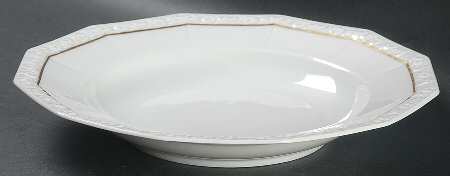 Gold Band (Maria, Thin Gold Band) Large Rim Soup Bowl