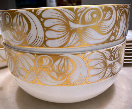 Golden Bloom Fruit/Dessert (Sauce) Bowl