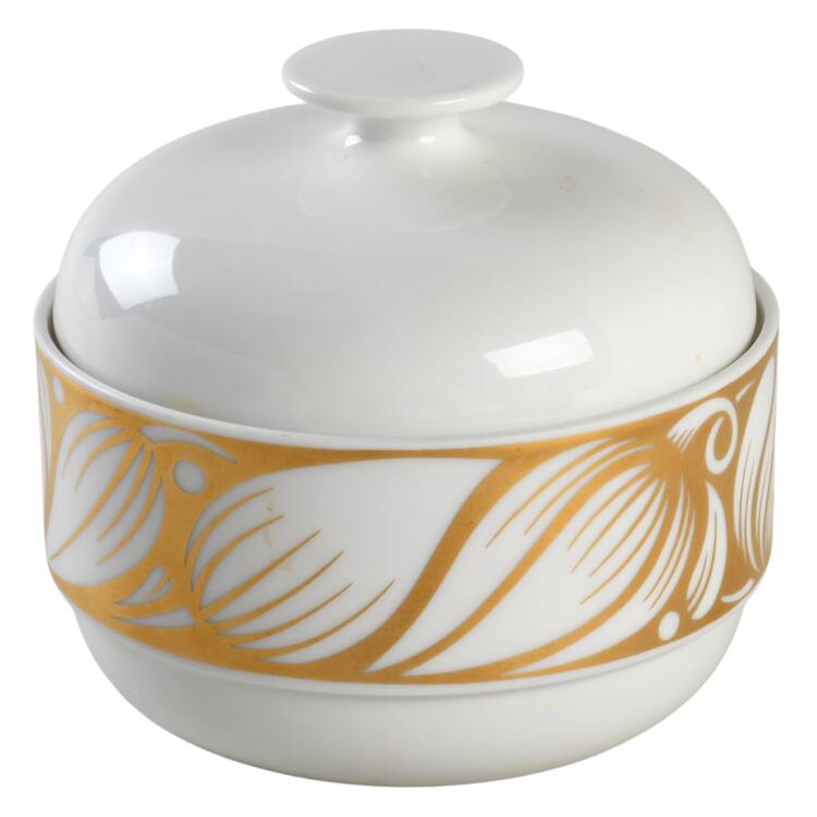 Golden Bloom Sugar Bowl & Lid