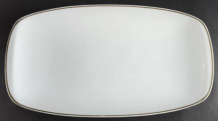 Gold Band (Linear) 16" Oval Serving Platter