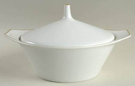 Gold Band (Linear) Round Covered Vegetable