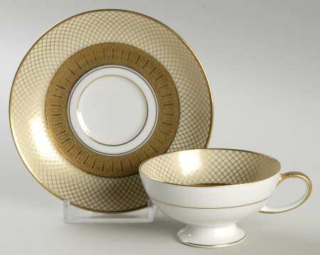Golden Grail Footed Demitasse Cup & Saucer Set