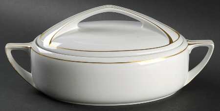 Gold (Donatello) Oval Covered Vegetable
