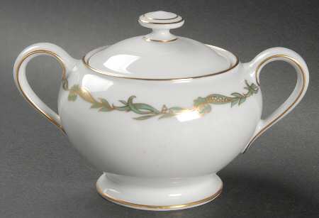 Goldcrest Emerald Sugar Bowl & Lid