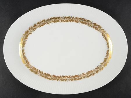Golden Leaves 13" Oval Serving Platter