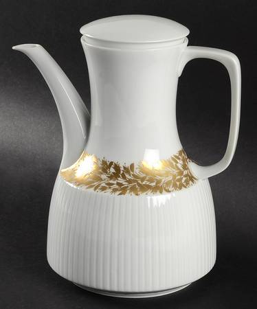 Golden Leaves Coffee Pot & Lid