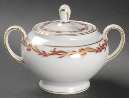 Goldcrest Ruby Sugar Bowl & Lid