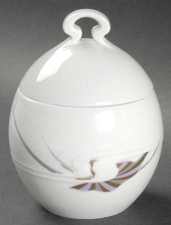 Golden Orchid Sugar Bowl & Lid