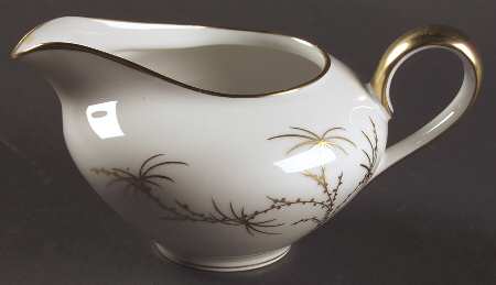 Golden Palm (White, Coupe) Creamer