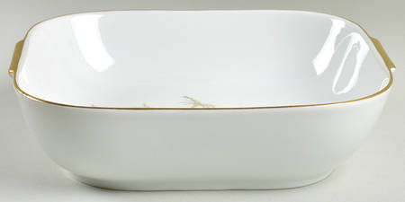 Golden Palm 9" Square Vegetable Bowl