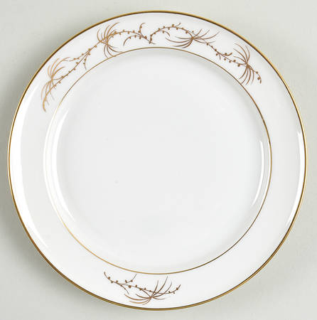 Golden Palm Bread & Butter Plate