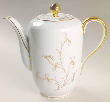 Golden Palm Coffee Pot & Lid