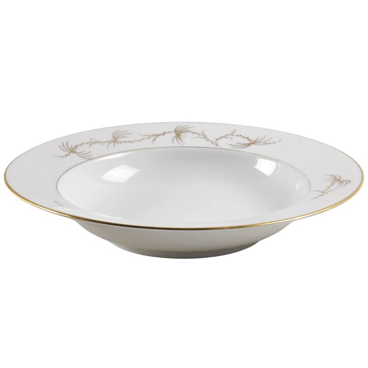 Golden Palm Rim Soup Bowl
