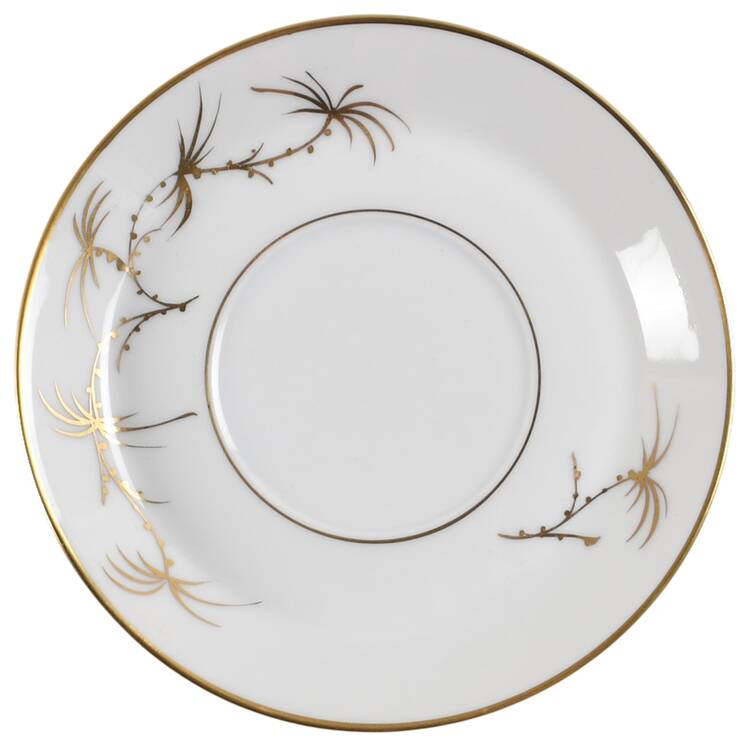 Golden Palm Saucer for Demitasse Cup