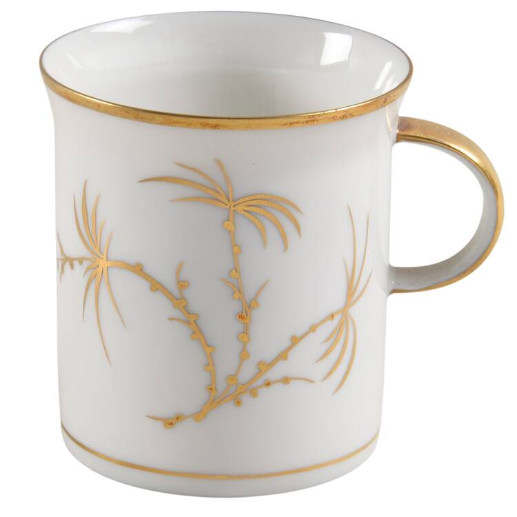 Golden Palm Flat Demitasse Cup