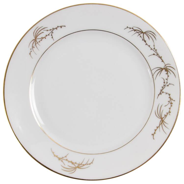 Golden Palm Bread & Butter Plate