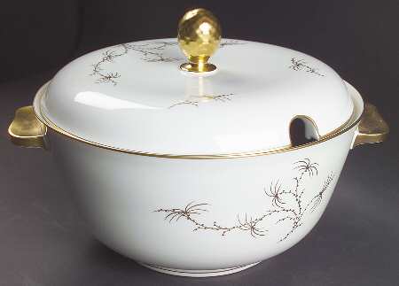 Golden Palm Tureen &  Lid