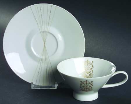 Golden Radiance Footed Cup & Saucer Set