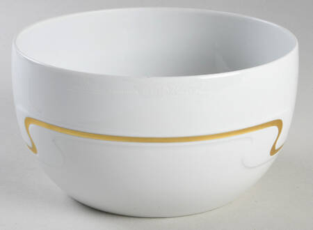Gold Ribbon 6" Round Vegetable Bowl