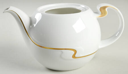 Gold Ribbon Teapot No Lid