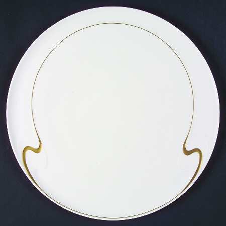 Gold Ribbon Cake Plate