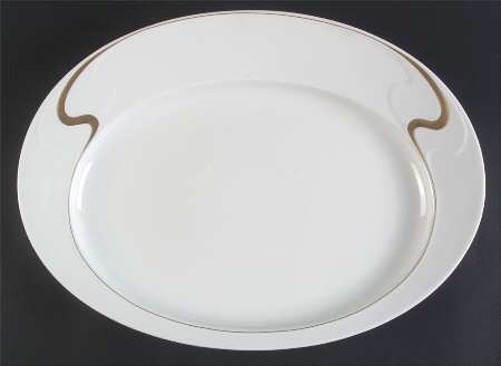 Gold Ribbon 15" Oval Serving Platter
