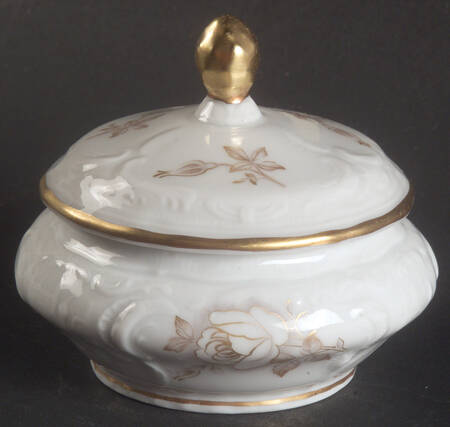 Gold Rose Mini Sugar Bowl & Lid