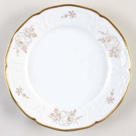 Gold Rose Salad Plate