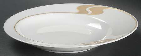 Gold Structure Rim Soup Bowl