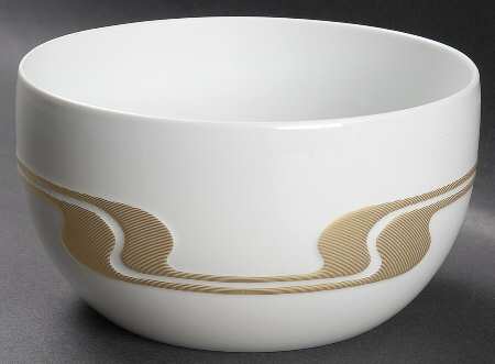 Gold Structure 6" Round Vegetable Bowl
