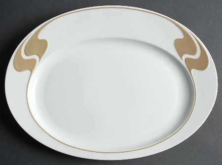 Gold Structure 15" Oval Serving Platter