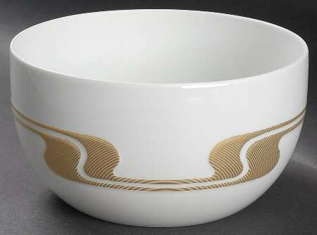 Gold Structure 7" Round Vegetable Bowl