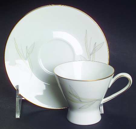 Grasses Footed Demitasse Cup & Saucer Set