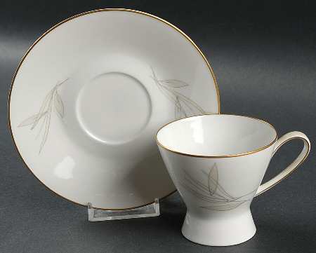 Grasses Footed Demitasse Cup & Saucer Set