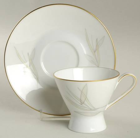 Grasses Footed Demitasse Cup & Saucer Set