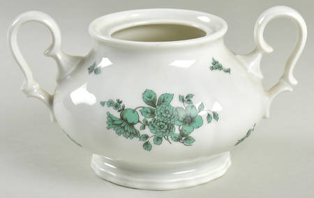 Green Bloom (No Trim) Sugar Bowl No Lid
