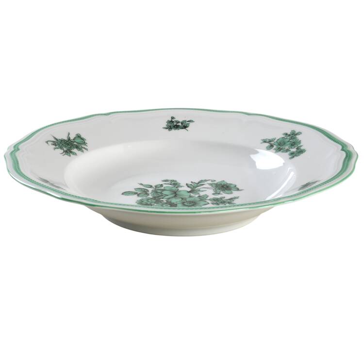 Green Bloom (No Trim) Large Rim Soup Bowl by Rosenthal - Continental