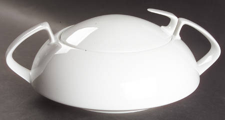 Gropius White Round Covered Vegetable