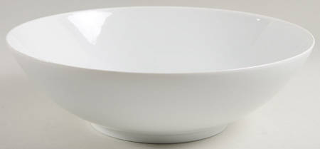 Gropius White 12" Large Salad Serving Bowl