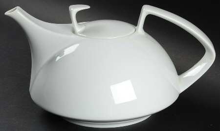 Gropius White Teapot & Lid