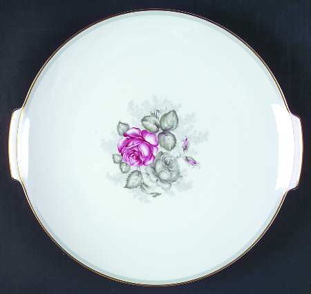 Gray Dawn Gold Handled Cake Plate
