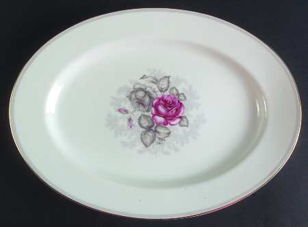 Gray Dawn Gold 14" Oval Serving Platter