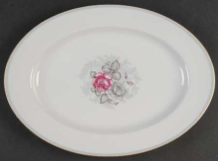 Gray Dawn Gold 12" Oval Serving Platter
