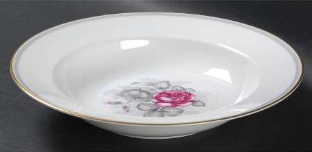 Gray Dawn Gold Rim Soup Bowl